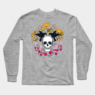 Garden of Skulls {Raven Black} Long Sleeve T-Shirt